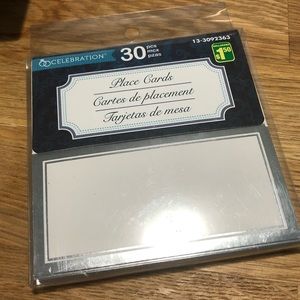 🌟10/$10 Set of 4 Silver Edged Wedding Place Cards